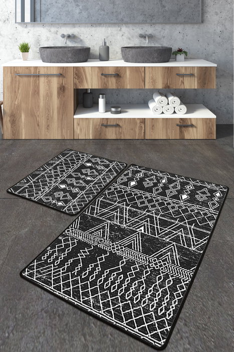 Mijölnir Straordinario Black Djt Juego de Alfombrillas de Baño Mijölnir Straordinario Black Djt Juego de Alfombrillas de Baño